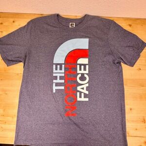 The‎ North Face Men's XL Logo Graphic T-Shirt Blue Red White Cotton Blend